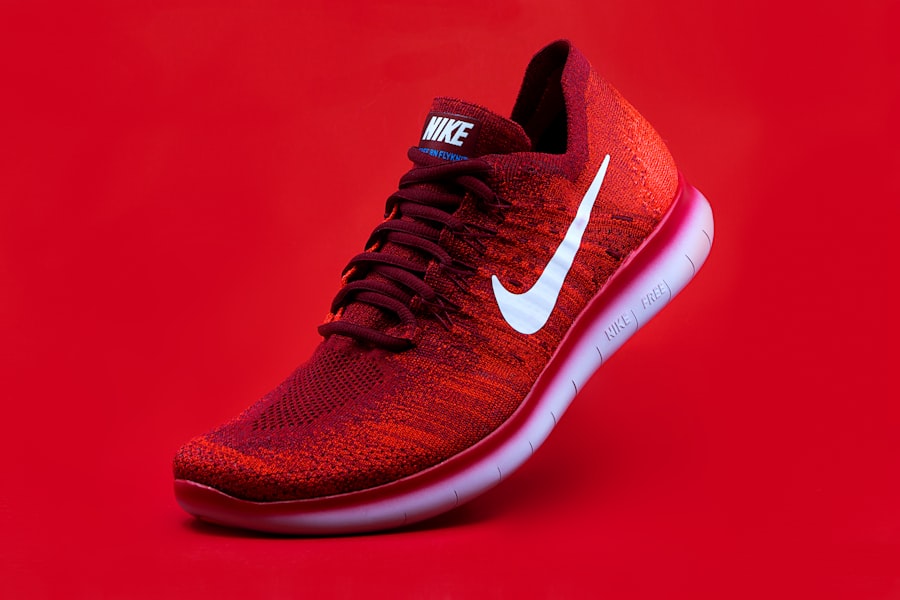 Red sneakers